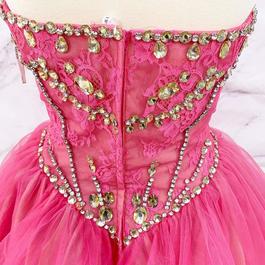 Sherri Hill Pink Size 12 Corset Midi Cocktail Dress on Queenly