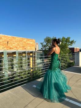 MoriLee Green Size 8 Floor Length Mermaid Dress on Queenly