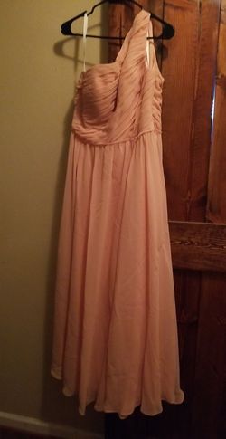 Kennedy Blue Orange Size 12.0 Floor Length Military One Shoulder A-line Dress on Queenly