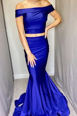 Style 558 Jessica Angel Royal Blue Size 0 Pageant $300 Mermaid Dress on Queenly