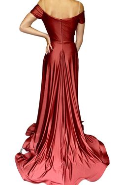 Style 381 Jessica Angel Red Size 4 Prom Tall Height $300 Side slit Dress on Queenly