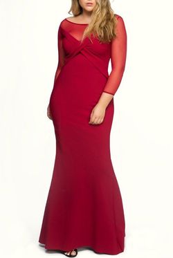 Chiara Boni Red Size 6 Black Tie Jersey $300 Mermaid Dress on Queenly