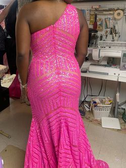 Jovani Pink Size 16 Floor Length Mermaid Dress on Queenly