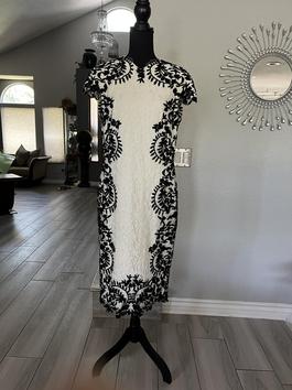 Tadashi shojl Black Size 14 Party Midi $300 Cocktail Dress on Queenly
