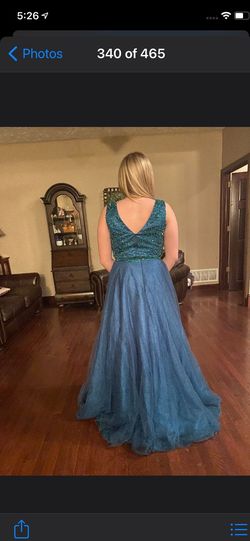 Jovani Green Size 10 Two Piece Ball gown on Queenly