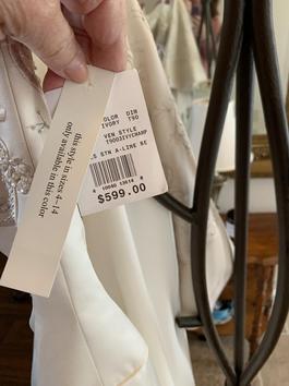 David's Bridal White Size 12 $300 50 Off Ball gown on Queenly