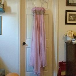 Tiffany Designs Light Pink Size 4 Sweetheart $300 Black Tie A-line Dress on Queenly