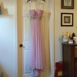 Tiffany Designs Pink Size 4 Tulle $300 Military Strapless A-line Dress on Queenly
