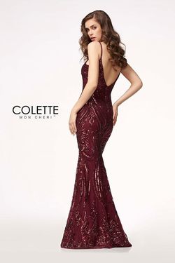 Style CL21722 Colette Black Size 18 Sequin Jewelled Pageant V Neck Tall Height Straight Dress on Queenly