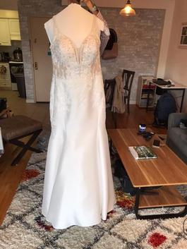 Sophia Tolli White Size 12 Military Corset Mermaid Dress on Queenly