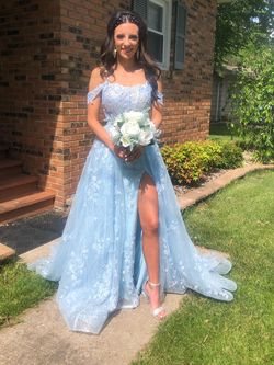 Sherri Hill Blue Size 2 Pageant Prom Medium Height Mermaid Dress on Queenly