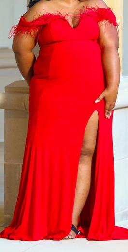Red Size 18 Straight Dress on Queenly