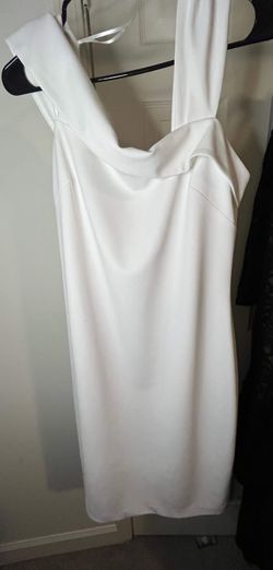 Vince Camuto White Size 14 Sunday Plus Size Bachelorette Cocktail Dress on Queenly