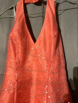 Orange Size 4 Ball gown on Queenly