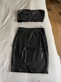 Nude Black Size 2 $300 Two Piece Party Nightclub Cocktail Dress on Queenly
