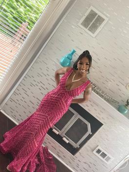 Jovani Pink Size 2 Floor Length Sequin Short Height Mermaid Dress on Queenly