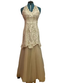 Handmade couture Nude Size 4 Train Floor Length 50 Off Mermaid Dress on Queenly