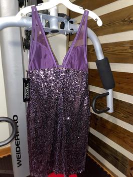 Faviana Purple Size 10 Euphoria Midi Homecoming $300 Cocktail Dress on Queenly