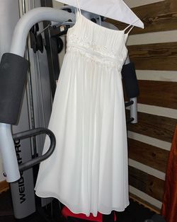 David's Bridal White Size 0 Military A-line Dress on Queenly