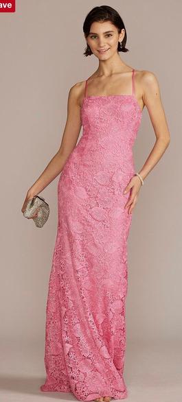 David's Bridal Pink Size 8 $300 Embroidery Prom Military Mermaid Dress on Queenly