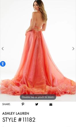 Ashley Lauren Orange Size 4 Floor Length Ball gown on Queenly