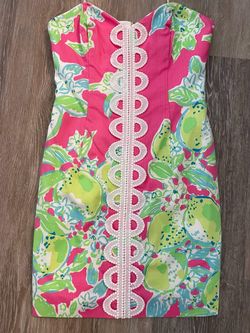 Lilly Pulitzer Pink Size 00 Floral Pageant Sweetheart Cocktail Dress on Queenly