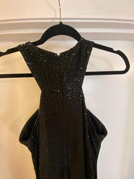 Jovani Black Size 6 Sequined High Neck Sorority Formal Straight Dress on Queenly