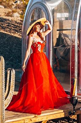 Style 20512 DesignFormal Red Size 2 Custom $300 Prom Military A-line Dress on Queenly
