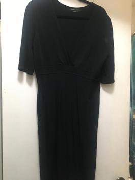 BCBG Black Size 12 Plus Size Midi Cocktail Dress on Queenly