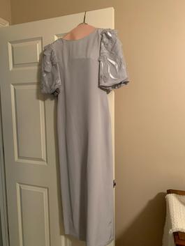 Jovani Silver Size 8 Military Straight Dress on Queenly