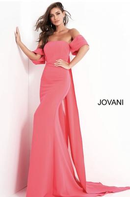 Jovani Pink Size 14 Plus Size Floor Length 50 Off Train Dress on Queenly