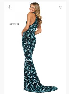 Sherri Hill Green Size 2 Military Straight Dress on Queenly