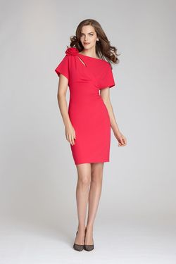 Style #209234 Teri Jon Pink Size 4 One Shoulder Cocktail A-line Dress on Queenly