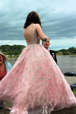 Sherri Hill Pink Size 2 Pattern Embroidery Quinceanera Sequin A-line Dress on Queenly