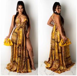 Luxxel Gold Size 4 Spandex Ball gown on Queenly