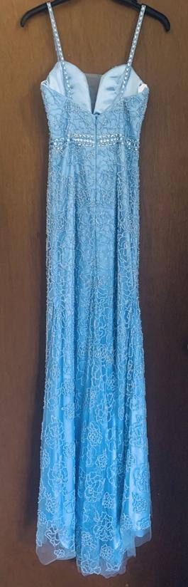 Sherri Hill Blue Size 00 Military Straight Dress on Queenly