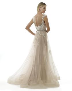 Style 15436 Morrell Maxie Nude Size 6 Floor Length Embroidery Mermaid Dress on Queenly