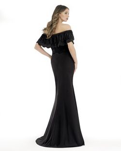 Style 15638 Morrell Maxie Black Tie Size 6 Floor Length Lace Jersey Mermaid Dress on Queenly