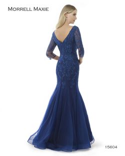 Style 15604 Morrell Maxie Blue Size 16 Black Tie Navy Mermaid Dress on Queenly