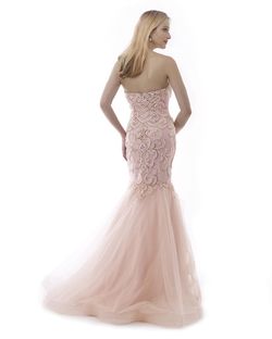 Style 15456 Morrell Maxie Pink Size 10 Lace Coral Tall Height Tulle Mermaid Dress on Queenly