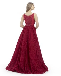 Style 15798 Morrell Maxie Red Size 8 Burgundy Lace Wedding Guest Pattern Ball gown on Queenly