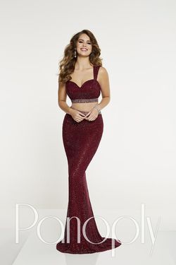 Style 14881 Panoply Red Size 0 Burgundy Two Piece Tall Height Mermaid Dress on Queenly