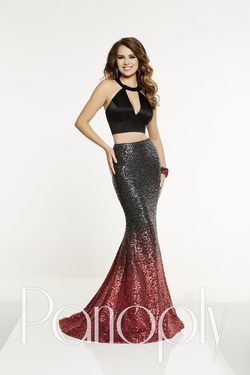 Style 14877 Panoply Black Size 8 Tall Height Sequin Prom 14877 Mermaid Dress on Queenly