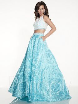 Style 14826 Panoply Blue Size 8 Sequin Turquoise Ball gown on Queenly