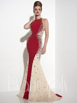Style 14813 Panoply Red Size 2 Floor Length Mermaid Dress on Queenly