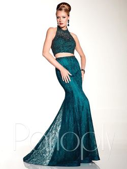 Style 14812 Panoply Blue Size 2 Floor Length Mermaid Dress on Queenly