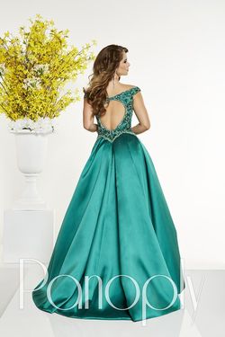 Style 14865 Panoply Green Size 8 Tall Height Pageant Ball gown on Queenly