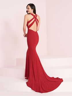 Style 14030 Panoply Red Size 12 Plus Size Tall Height Floor Length Side slit Dress on Queenly