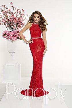 Style 14855 Panoply Red Size 4 Tall Height Mermaid Dress on Queenly