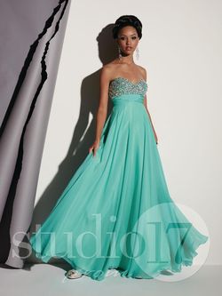 Style 12461 Studio 17 Green Size 0 Black Tie $300 Straight Dress on Queenly